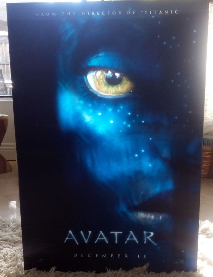 AVATAR MOVIE POSTER ULTRA RARE ORIGINAL LENTICULAR 27x40 JAMES CAMERON