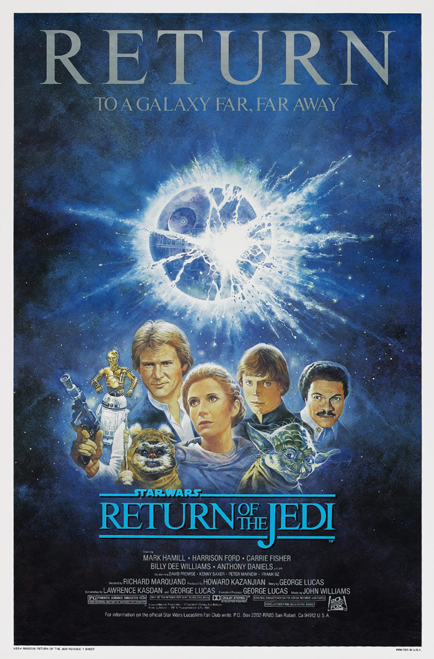 star wars return of jedi movie poster. STAR WARS RETURN OF THE JEDI MOVIE POSTER R1985 ORIG | eBay