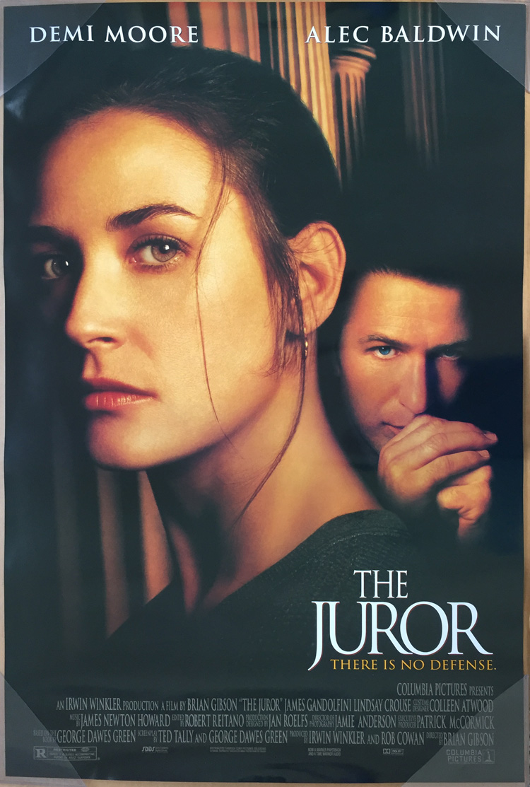 THE JUROR MOVIE POSTER 2 Sided ORIGINAL 27x40 DEMI MOORE ...