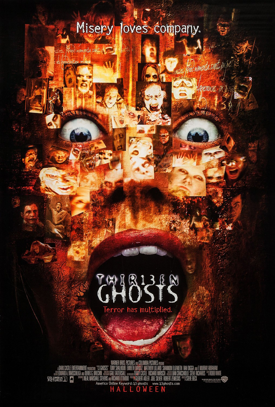 THIRTEEN 13 GHOSTS MOVIE POSTER 2 Sided ORIGINAL VF 27x40 SHANNON