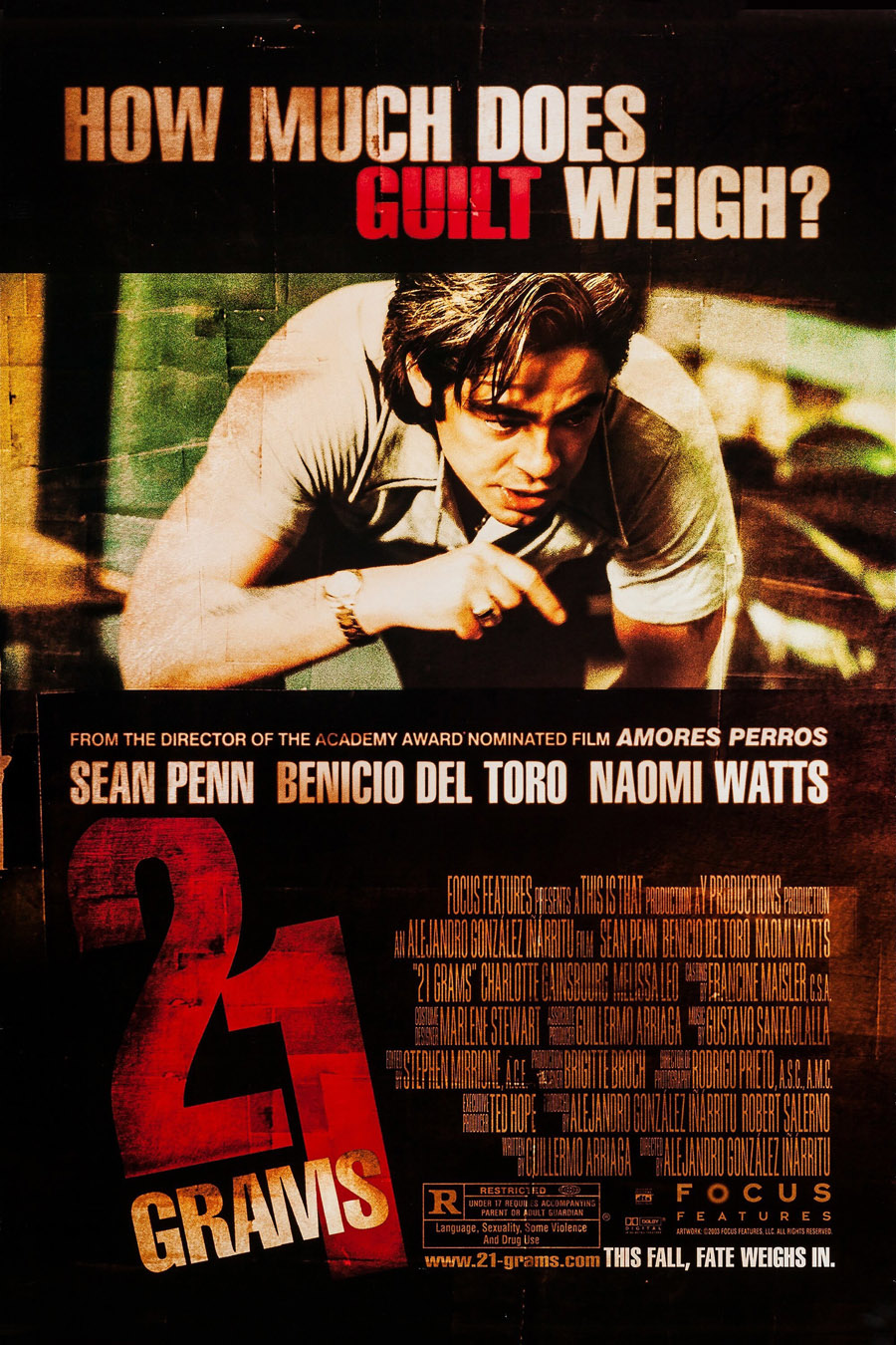 21 GRAMS MOVIE POSTER 2 Sided ORIGINAL 27x40 BENICIO DEL TORO | eBay