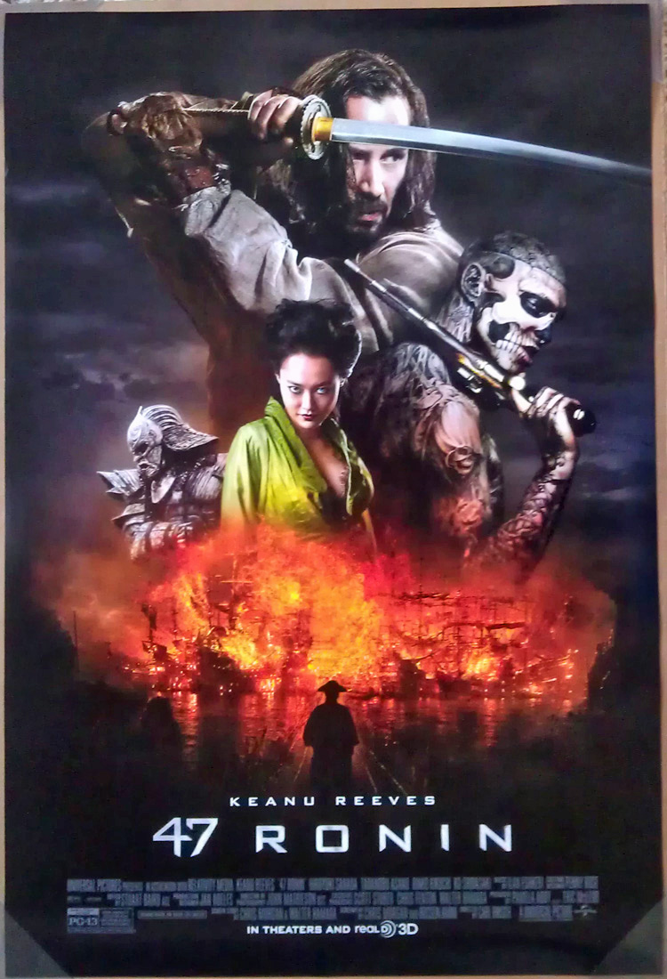 47 RONIN MOVIE POSTER 2 Sided ORIGINAL FINAL VF 27x40 KEANU REEVES