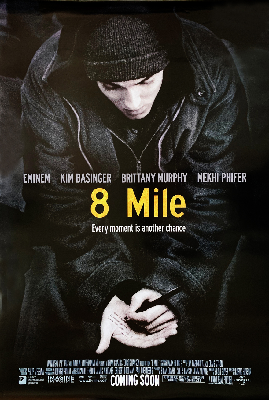 8 MILE MOVIE POSTER 2 Sided ORIGINAL INTL FINAL 27x40 EMINEM