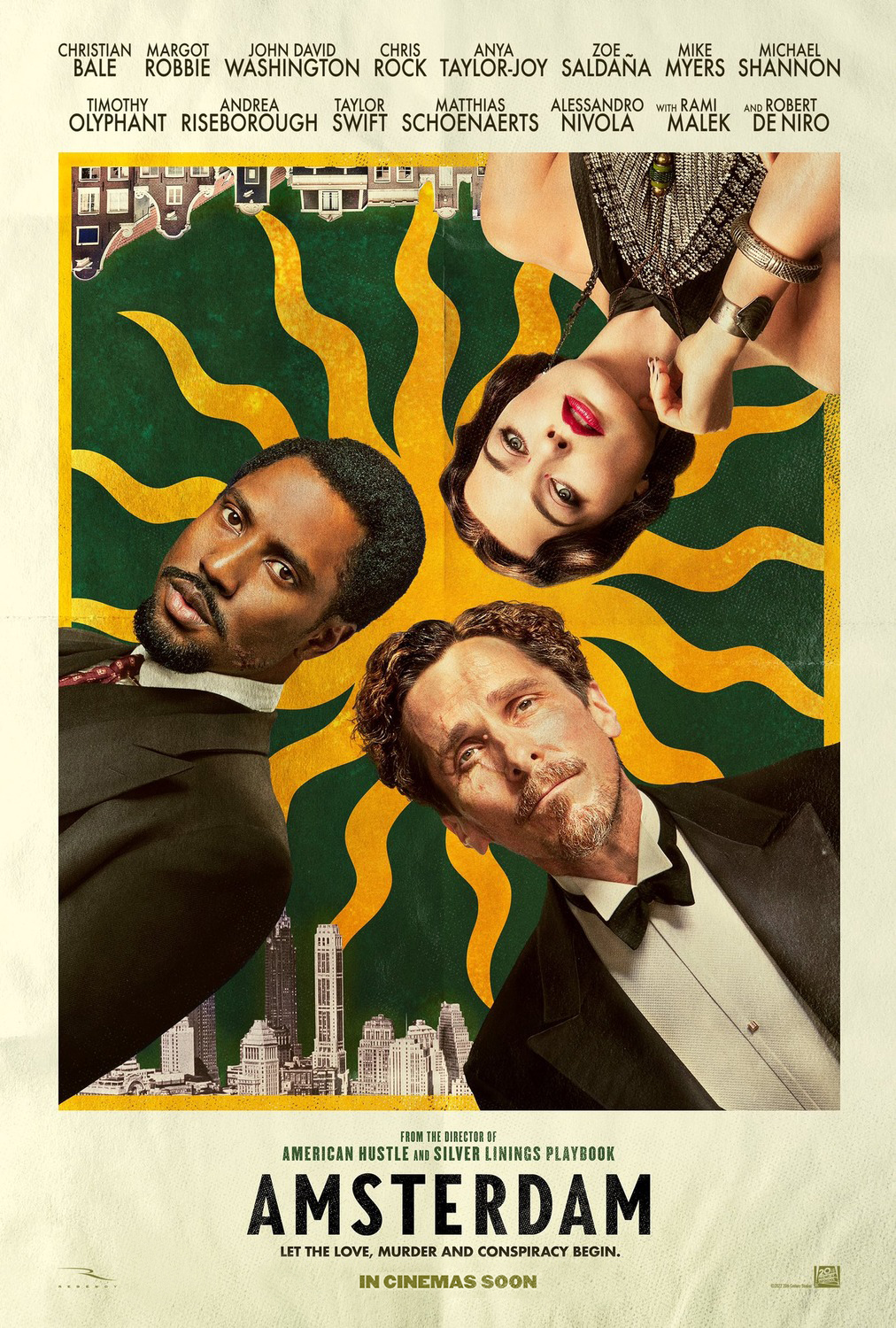 【映画館用両面ポスター】アムステルダム / Amsterdam Ver.B AMSTERDAM MOVIE POSTER 2 Sided ORIGINAL INTL FINAL 27x40 DAVID O