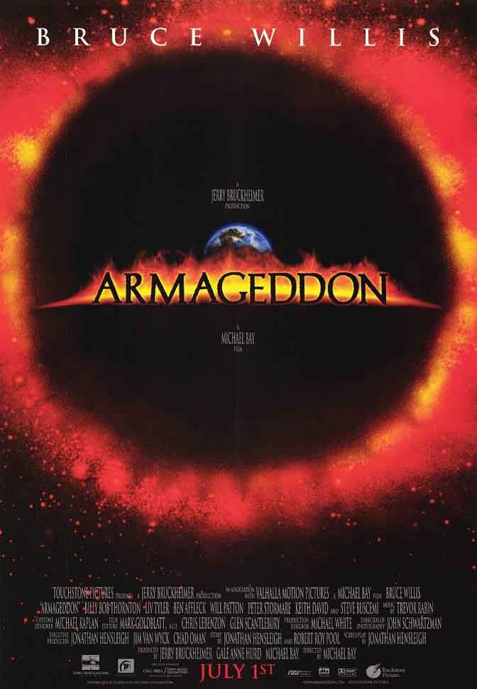 armageddon movie poster 2 sided original final 27x40 bruce willis