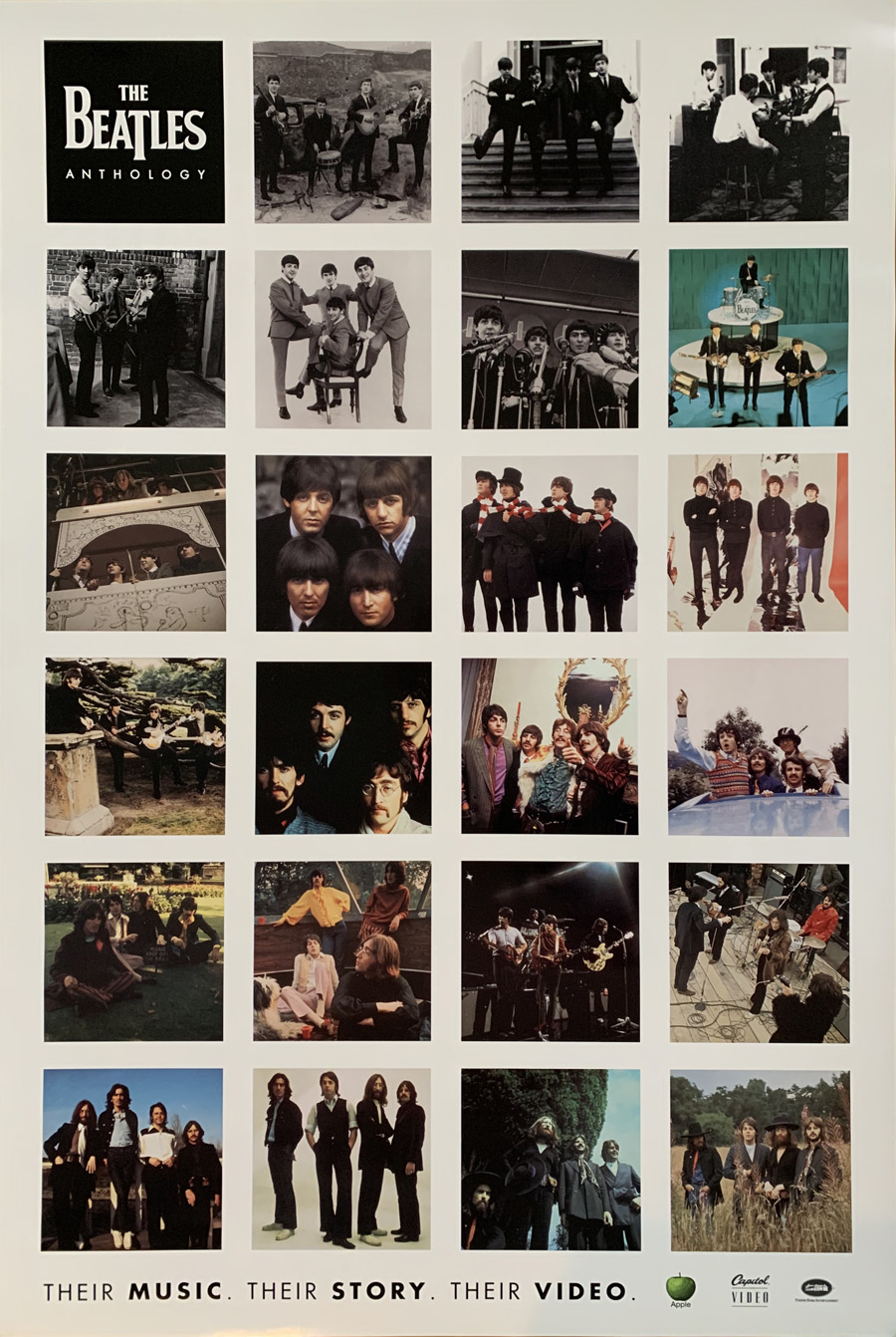 beatles anthology (USポスター3枚セット送料込み!!) BEATLES ANTHOLOGY MUSIC MOVIE POSTER 2 Sided RARE ORIGINAL 27x40
