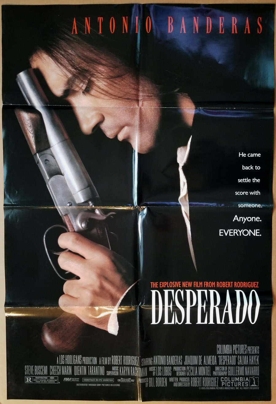 DESPERADO MOVIE POSTER SS ORIGINAL FOLDED 27x40 ANTONIO BANDERAS 