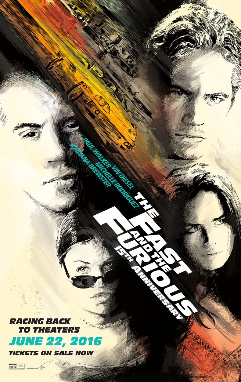 THE FAST AND THE FURIOUS MOVIE POSTER 2 Sided ORIGINAL 15th