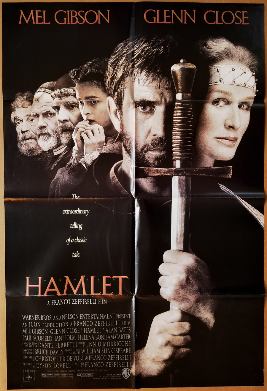 HAMLET MOVIE POSTER 1 Sided ORIGINAL FINAL FOLDED 27x40