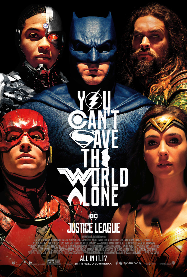 JUSTICE LEAGUE MOVIE POSTER 2 Sided ORIGINAL FINAL 27x40 ...