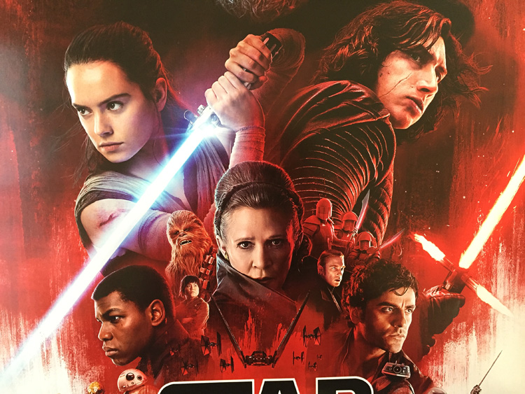 STAR WARS THE LAST JEDI MOVIE POSTER DS ORIGINAL INTL FINAL 27x40