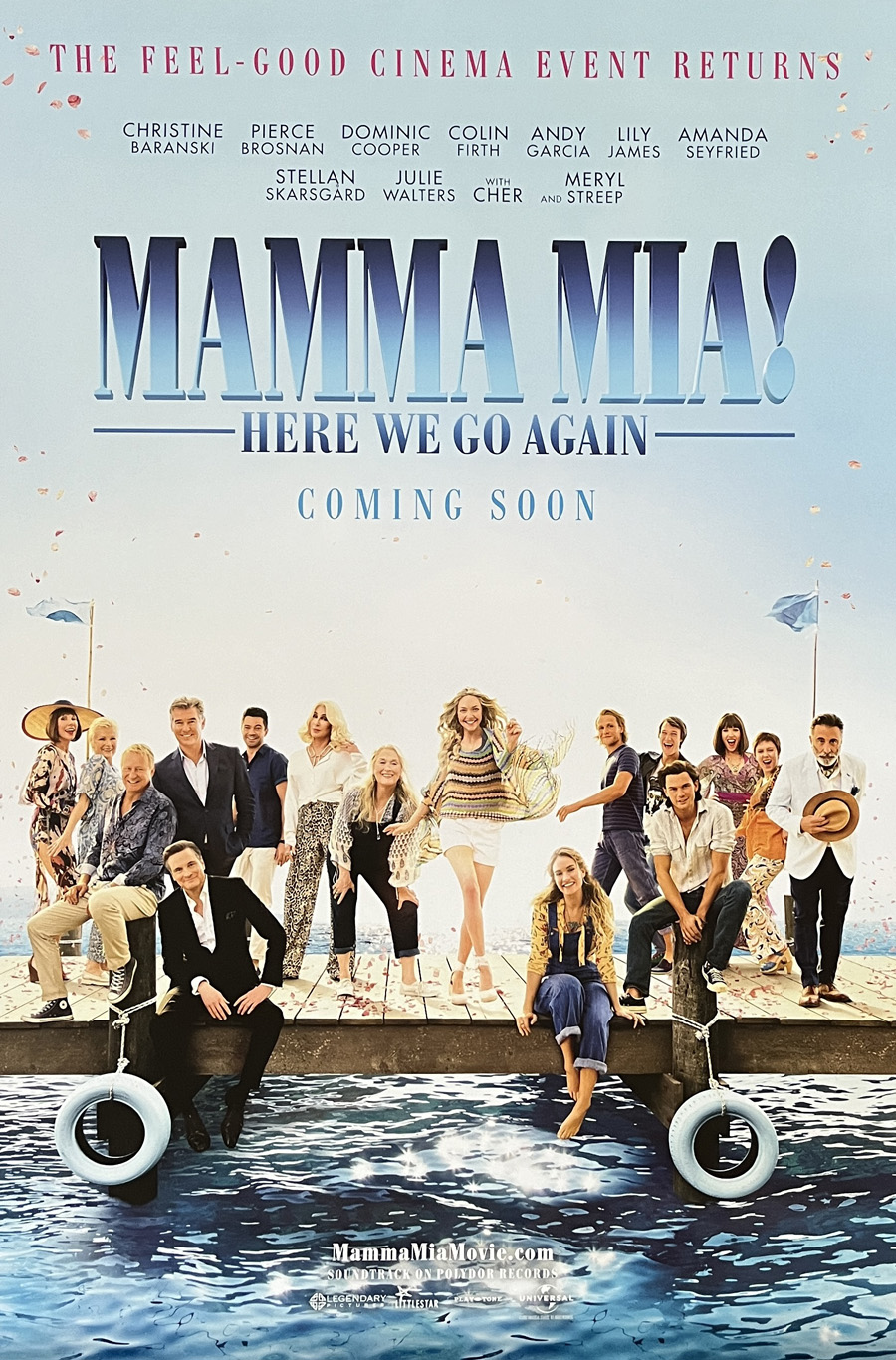 MAMMA MIA! HERE WE GO AGAIN MOVIE POSTER 2 Sided ORIGINAL INTL