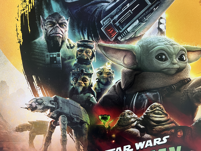 STAR WARS: THE MANDALORIAN AND GROGU MOVIE POSTER 2 Sided ORIGINAL