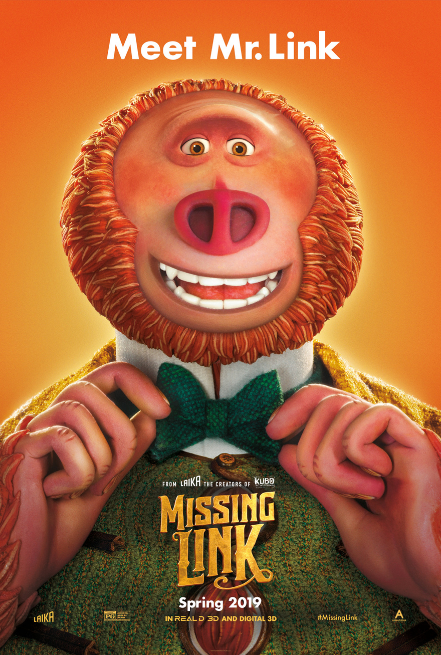 Missing Link Movie Poster 2 Sided Original 27x40 Hugh Jackman Zach