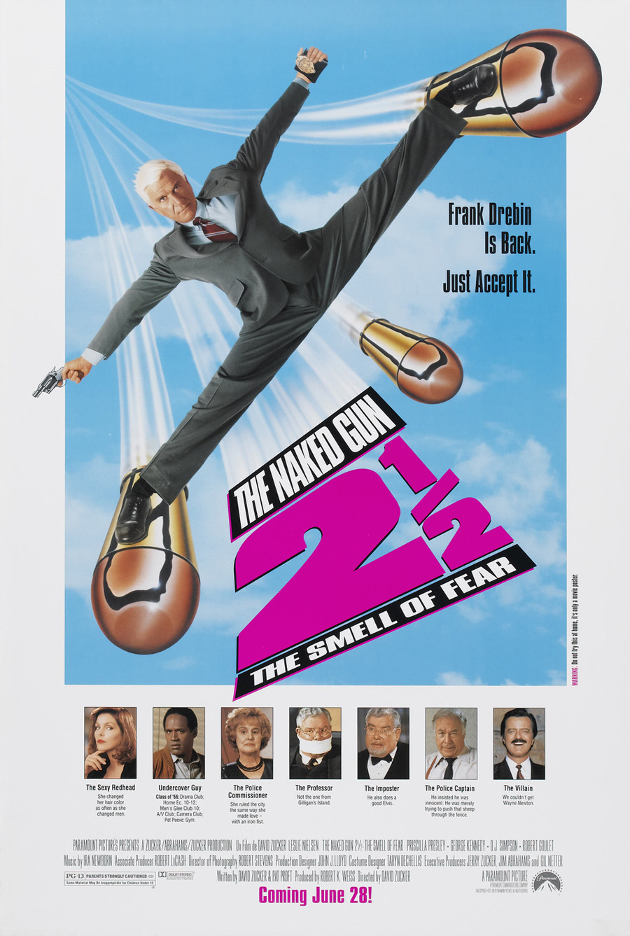 SF「ワイルド ガンズ」A2ポスター THE NAKED GUN 2 1/2 MOVIE POSTER 1 Sided ORIGINAL ROLLED 27x40