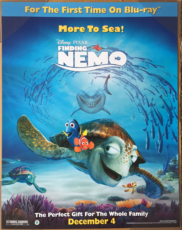 FINDING NEMO DVD MOVIE POSTER 1 Sided ORIGINAL MINI 22x28 ALBERT BROOKS
