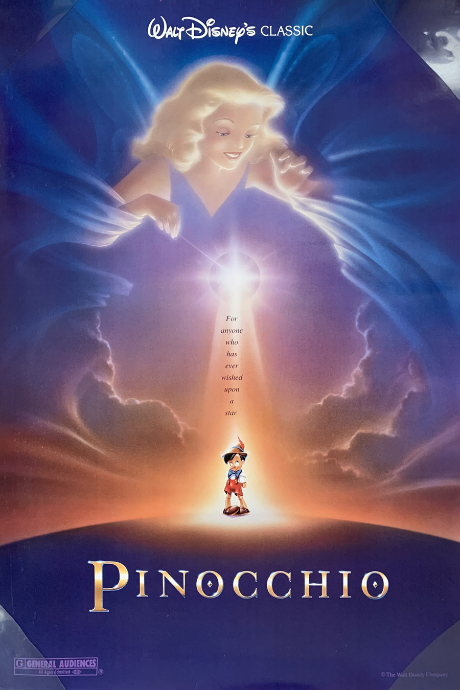 Pinocchio Movie Poster 27x40" Theater Size DISNEY Licensed-NEW-USA