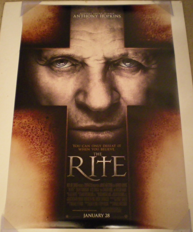 THE RITE MOVIE POSTER 2 Sided ORIGINAL 27x40 ANTHONY ...
