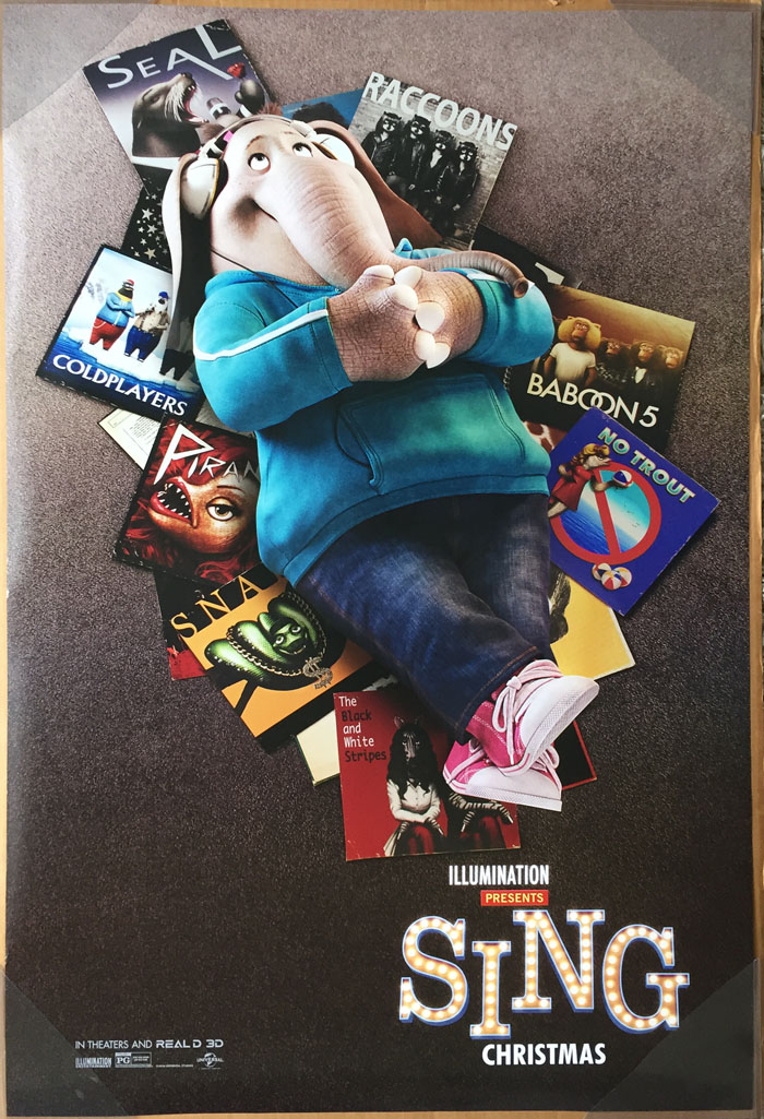 SING MOVIE POSTER ORIGINAL Advance MEENA 27x40 TORI KELLY | eBay