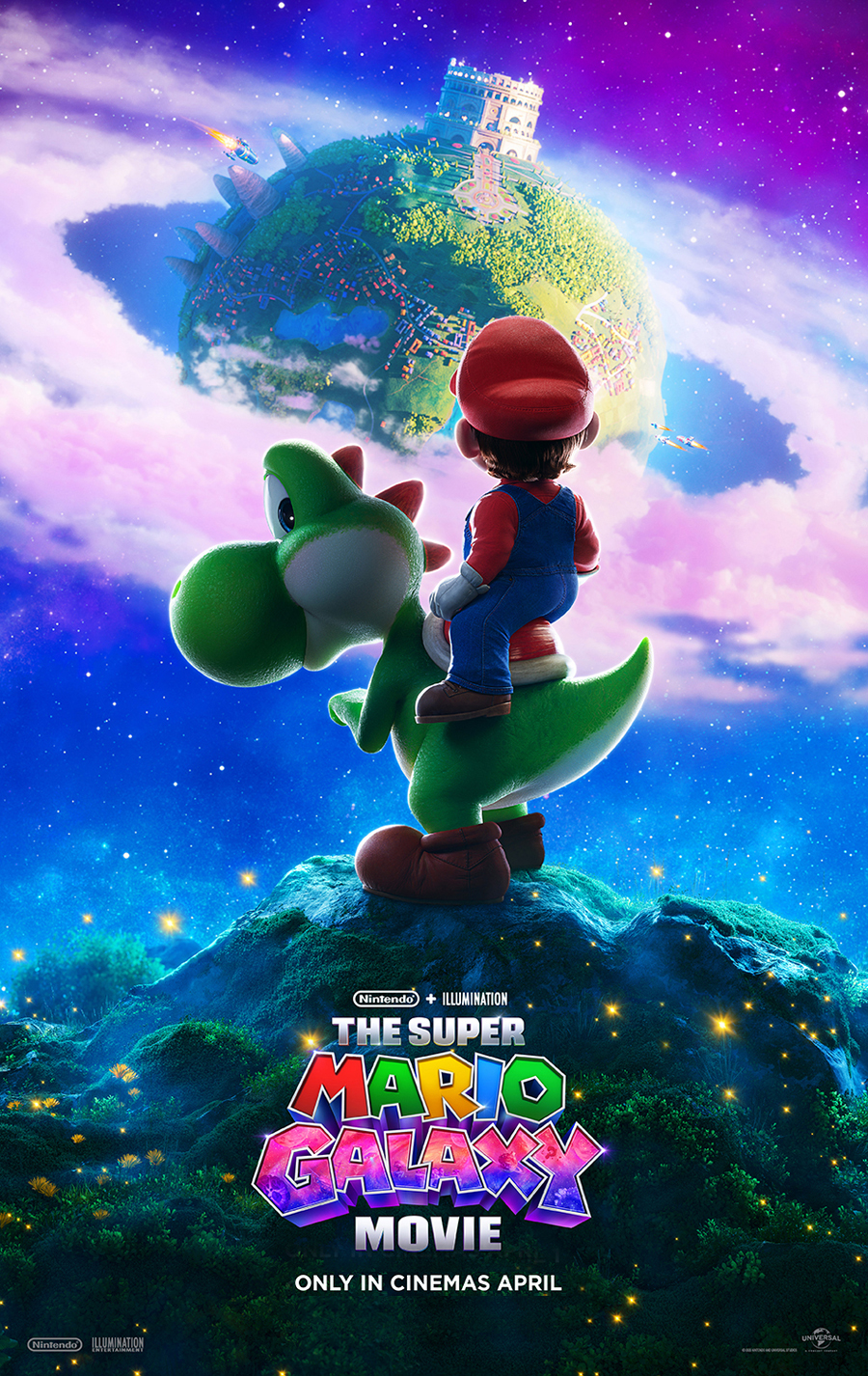 THE SUPER MARIO GALAXY MOVIE POSTER 2 Sided ORIGINAL INTL Version