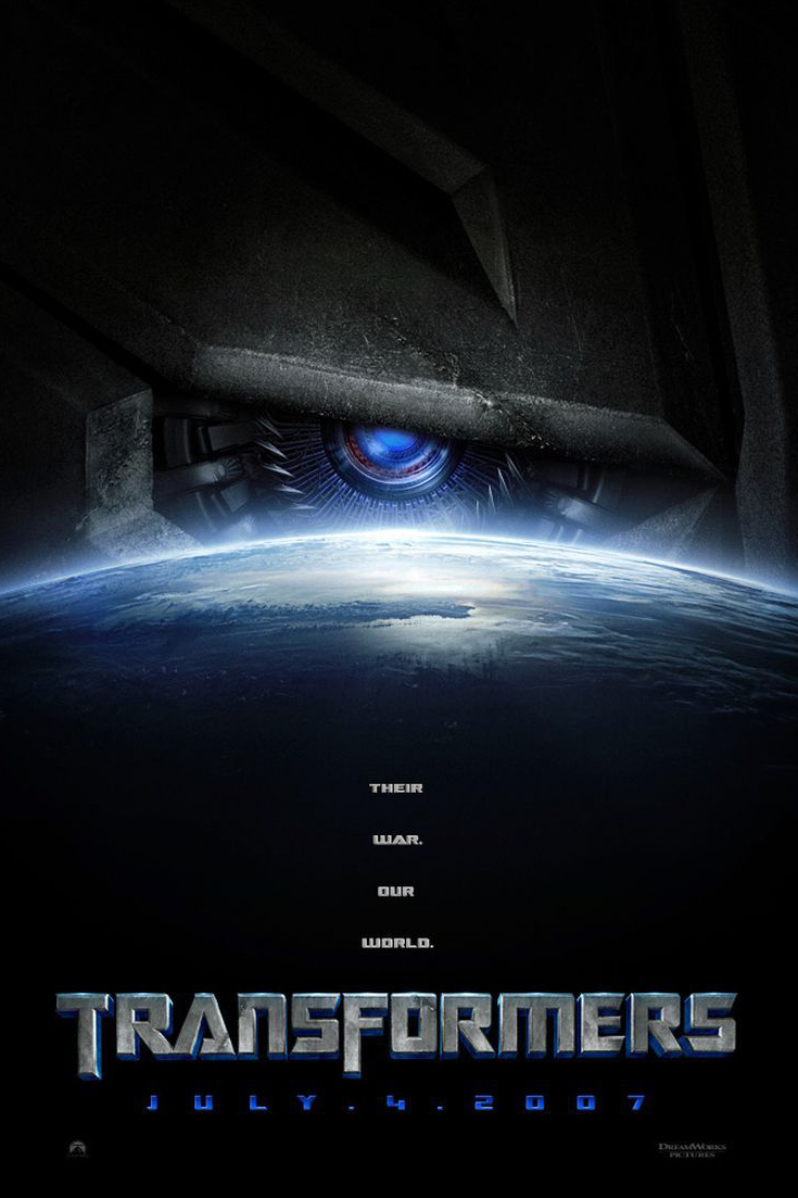 トランスフォーマー　USオリジナル映画ポスター TRANSFORMERS MOVIE POSTER 2 Sided ORIGINAL JULY 4 Advance VF 27x40