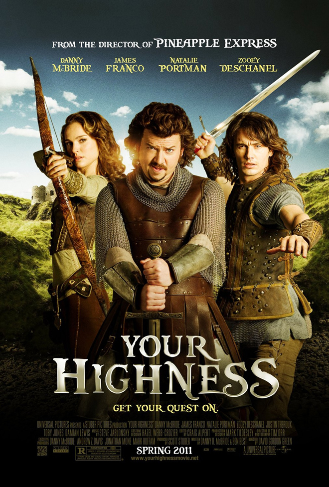 Your Highness Have You Received Your Daily Fill Today YOUR HIGHNESS MOVIE POSTER 2 Sided ORIGINAL 27x40 JAMES FRANCO DANNY
